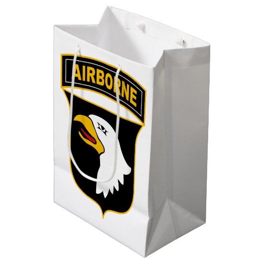 101ste Luchtlandingsdivisie Militair Veteraan Medium Cadeauzakje (Voorkant Gekanteld)