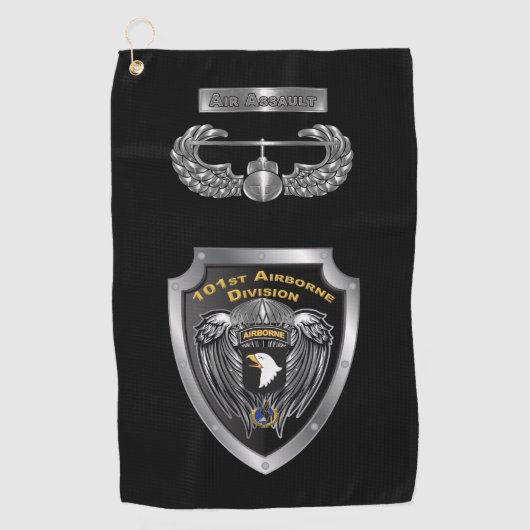 101ste Luchtlandingsdivisie “Screaming Eagles” Golfhanddoek (Voorkant)
