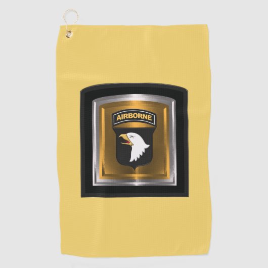 101ste Luchtlandingsdivisie “Screaming Eagles” Golfhanddoek (Voorkant)