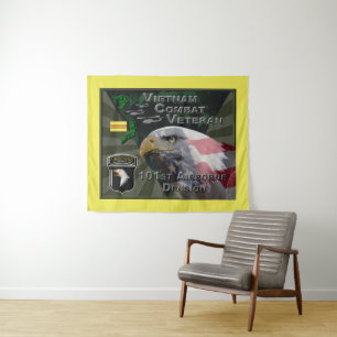 101ste Luchtlandingsdivisie Vietnam Veteraan Wandkleed