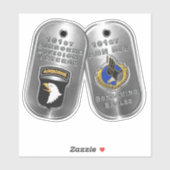 101ste luchtvrachtzakken sticker (Vel)