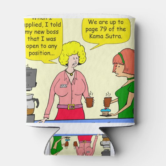 1029 79 posities van Kama Sutra cartoon Blikjeskoeler (Achterkant)