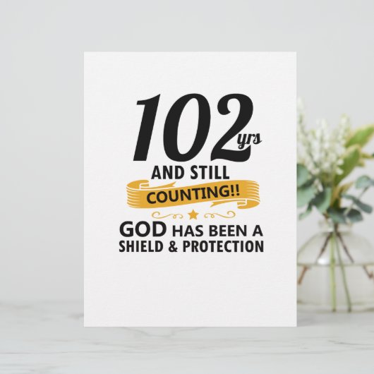 102 jaar en nog steeds jarig (Staand voorkant)