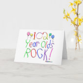 102 jaar oud-rots! kaart (Gele Bloem)