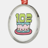 102 jaar oude vogelkook metalen ornament (Links)