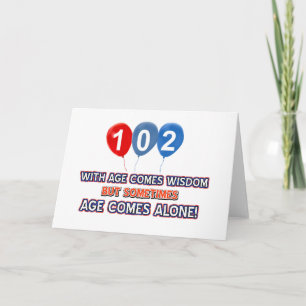 102 jaar oude wijsheid design kaart