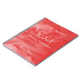 102e Birthday Party Guest Book, Coral Pink Rose Notitieboek (Linkerzijde)