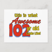 102e jaar oude design briefkaart (Voorkant)