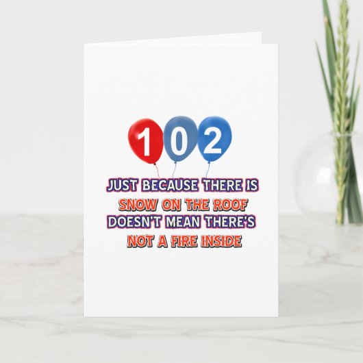 102e jaar oude design op het dak kaart (Voorkant)