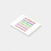 102e mijlpalen van de verjaardag post-it® notes (Schuin)