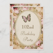 102e  Rozen ter gelegenheid van de geboorte Muziek Kaart (Voorkant / Achterkant)