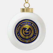 102e Trainingsdivisie Keramische Bal Ornament (Voorkant)