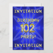102e uitnodiging van Birthday (Voorkant)