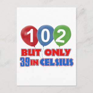 102e verjaardag design briefkaart