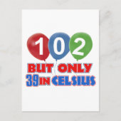 102e verjaardag design briefkaart (Voorkant)