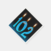 102e verjaardag kaars met oogballen servet (Hoek)