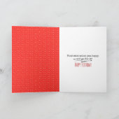 102e verjaardag Kat met hartballon Kaart (Binnen)