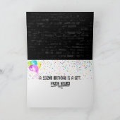 102e verjaardag Neon Sign On Brick Wall Kaart (Binnen)