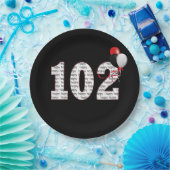 102e verjaardag op zwart Bord (Feest)