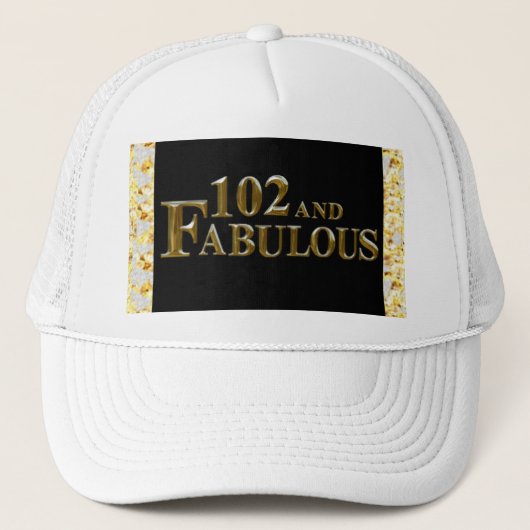 102e verjaardag  trucker pet (Voorkant)