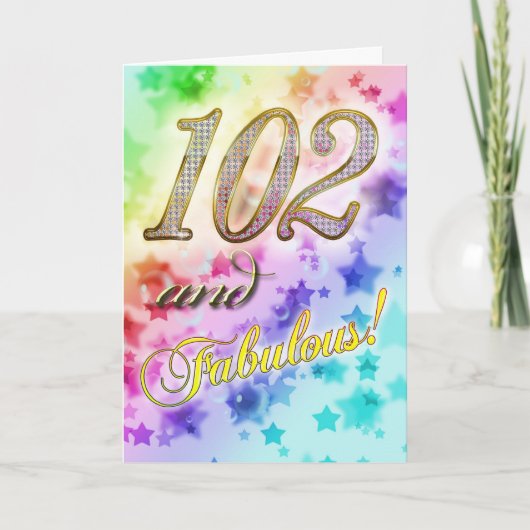 102e verjaardag Uitnodiging van de partij Birthday (Voorkant)
