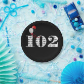 102e verjaardagsfeestballonnen papieren bordje (Feest)