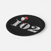 102e verjaardagsfeestballonnen papieren bordje (Gekanteld)