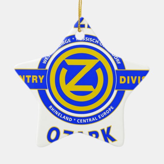 102ND INFANTRY DIVISION "OZARK DIVISION" KERAMISCH ORNAMENT (Voorkant)