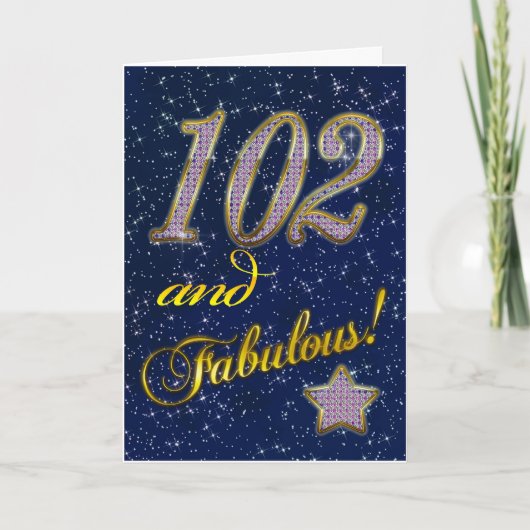 102ste verjaardag voor Fabelachtig iemand Kaart (Voorkant)