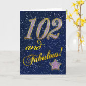 102ste verjaardag voor Fabelachtig iemand Kaart (Gele Bloem)
