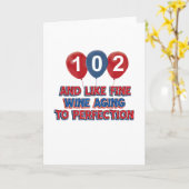 102ste verjaardagsdesign kaart (Gele Bloem)