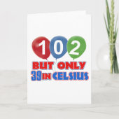 102ste verjaardagsdesign kaart (Voorkant)