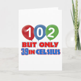 102ste verjaardagsdesign kaart
