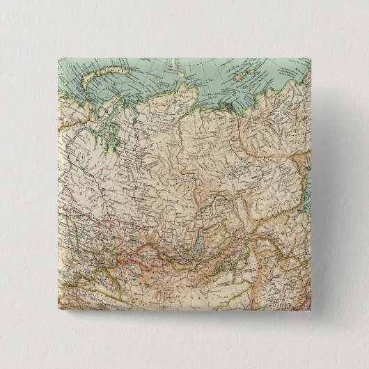 10304 Aziatisch Rusland Vierkante Button 5,1 Cm (Voorkant)