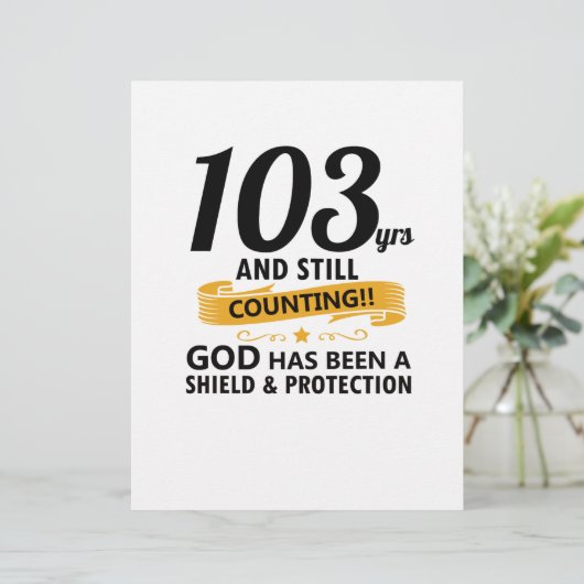 103 jaar en nog steeds jarig (Staand voorkant)
