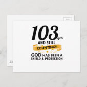 103 jaar en nog steeds jarig briefkaart (Voorkant / Achterkant)