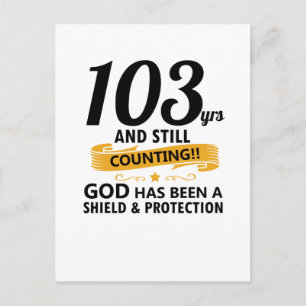 103 jaar en nog steeds jarig briefkaart