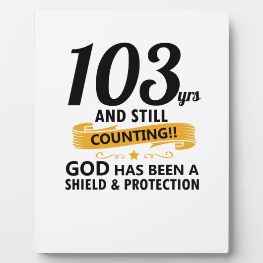 103 jaar en nog steeds jarig fotoplaat (Voorkant)