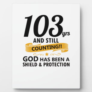 103 jaar en nog steeds verjaardag fotoplaat