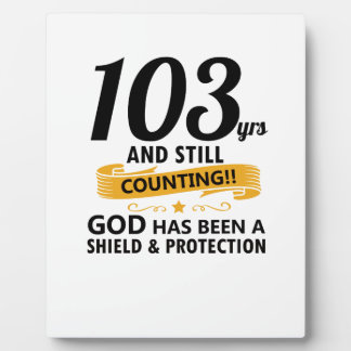 103 jaar en nog steeds verjaardag fotoplaat