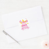 103 jaar oude Birthday Cake Ronde Sticker (Envelop)