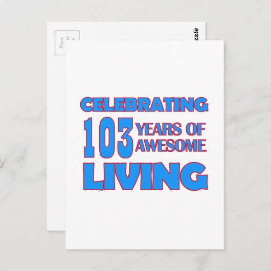 103 jaar oude design briefkaart (Voorkant / Achterkant)