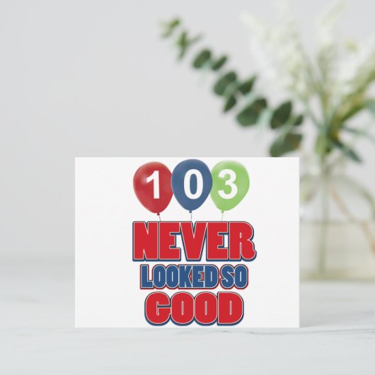 103 jaar oude design briefkaart (Staand voorkant)