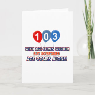 103 jaar oude wijsheid design kaart