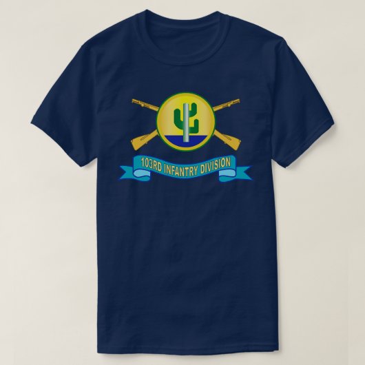 103e Infanteriedivisie w Br SSI Lint X T-shirt (Design voorkant)