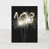 103e jaarsparklers op zwart kaart (Voorkant)