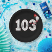 103e verjaardag op zwart Bord (Feest)