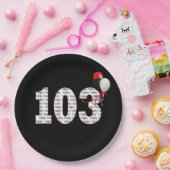 103e verjaardag op zwart Bord (Feest)