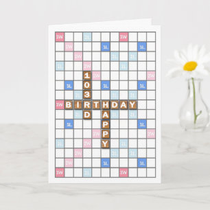 103e verjaardag, Woordspel Bord Kaart