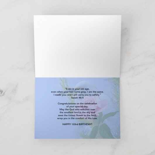 103rd, SneeuwAigrette de van de verjaardag, en het Kaart (Binnen)